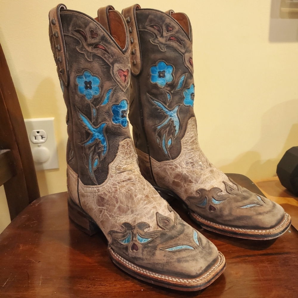 Dan Post blue bird western boots size 7